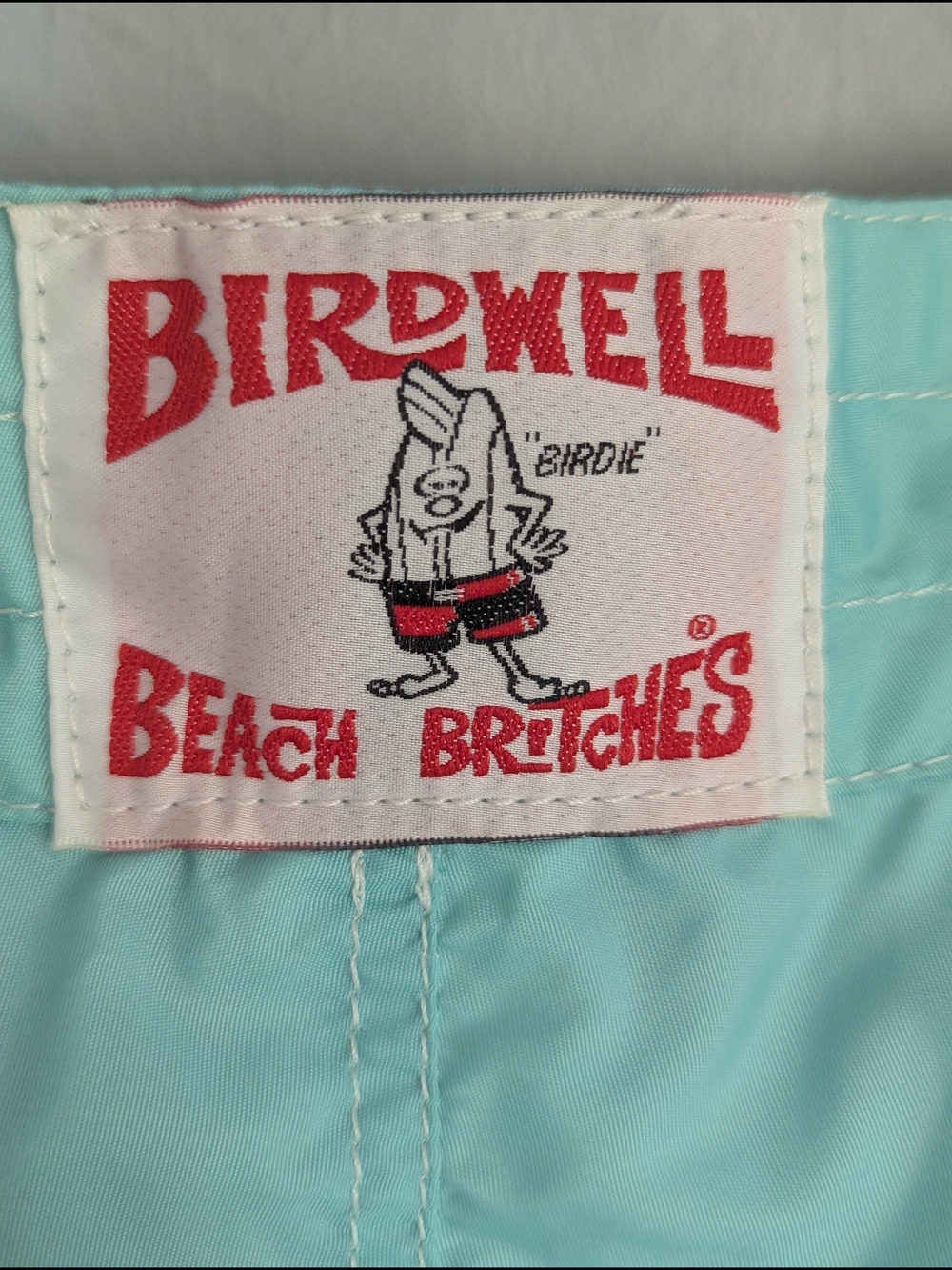 Birdwell Blue Green Board Swim Shorts with Lace-Up Waist Sz 6 - Picture 4 of 9